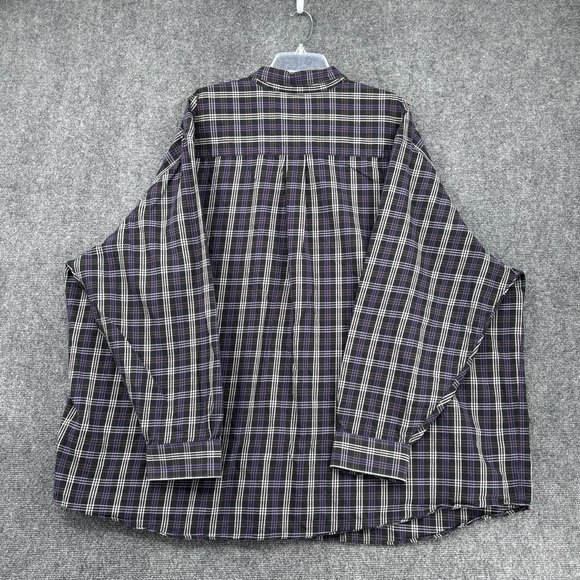 Cutter & Buck Purple Black Plaid Long Sleeve Button Up Shirt Men’s Big 5X - Picture 3 of 10